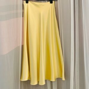 Zara satin maxi skirt